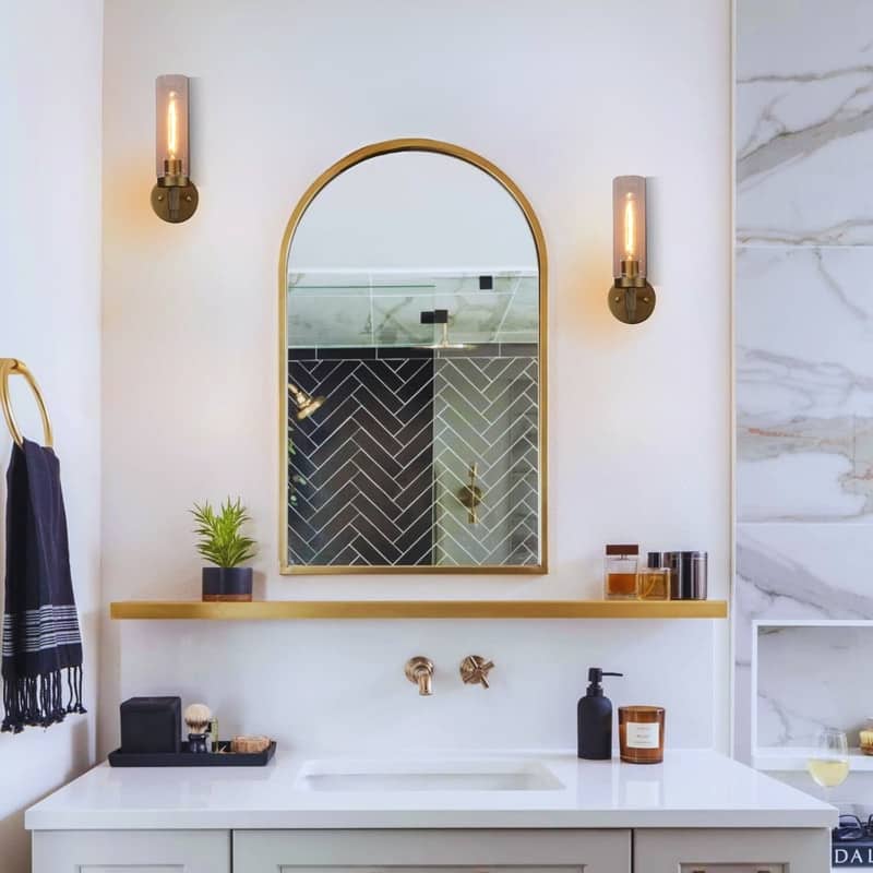 3.14”/8CM lighting and bulbs antique light fixture glass, metal wall sconce light