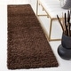 preview thumbnail 147 of 170, SAFAVIEH California Shag Izat 2-inch Thick Area Rug 2'3" x 9' Runner - Brown