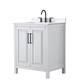 Option White, Black Trim, White Quartz Top