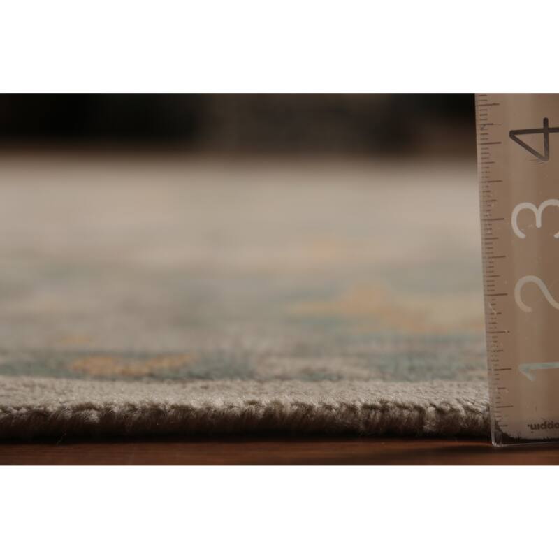 Floral Oushak Oriental Area Rug Handmade Wool Carpet - 9'2"x 11'9"