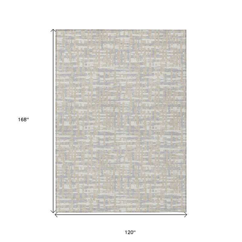 HomeRoots Abstract Transitional Rectangle Outdoor Rug
