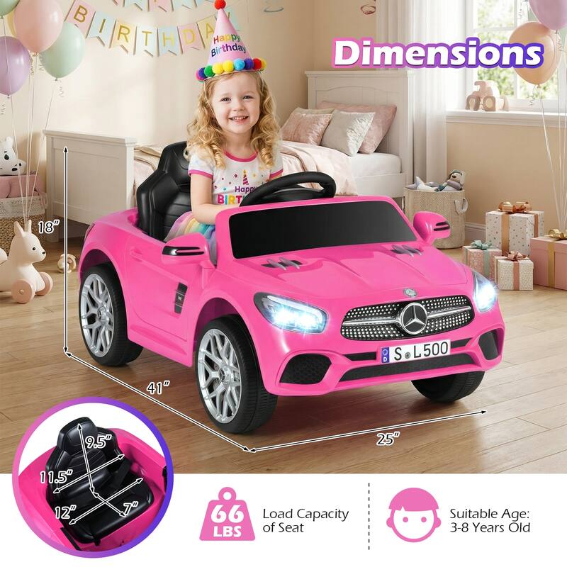 Gymax Licensed Mercedes-Benz SL R231 Kids Ride on Car 12V Electric
