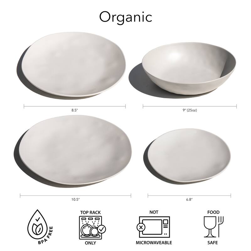 Abode Homewares Organic NewWave Melamine Salad Plate - 8.5" - Set of 6