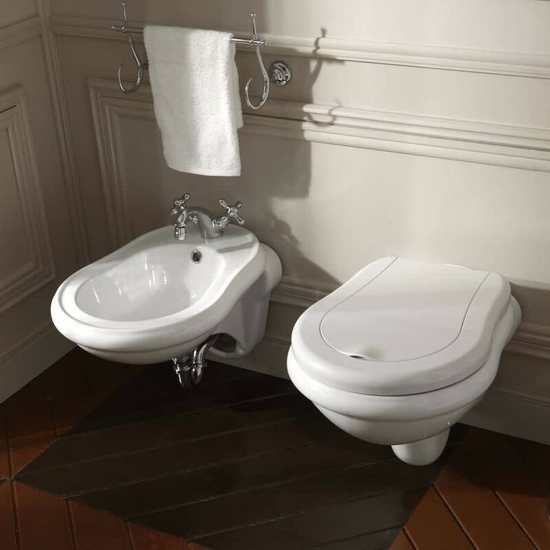 WS Bath Collections Retro 1025 Wall Hung Bidet - White