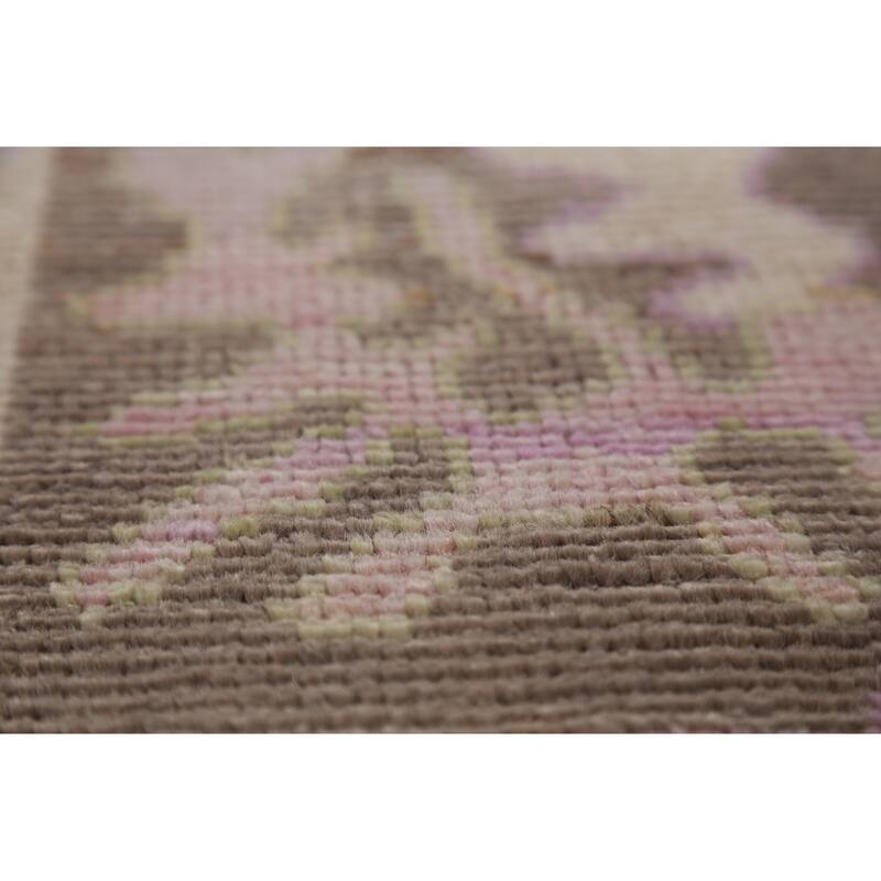 Hand Knotted Oriental 100% Wool Carpet Transitional All-Over Oranges & Rust Oushak Area Rug - 12' 0'' X 8' 11''