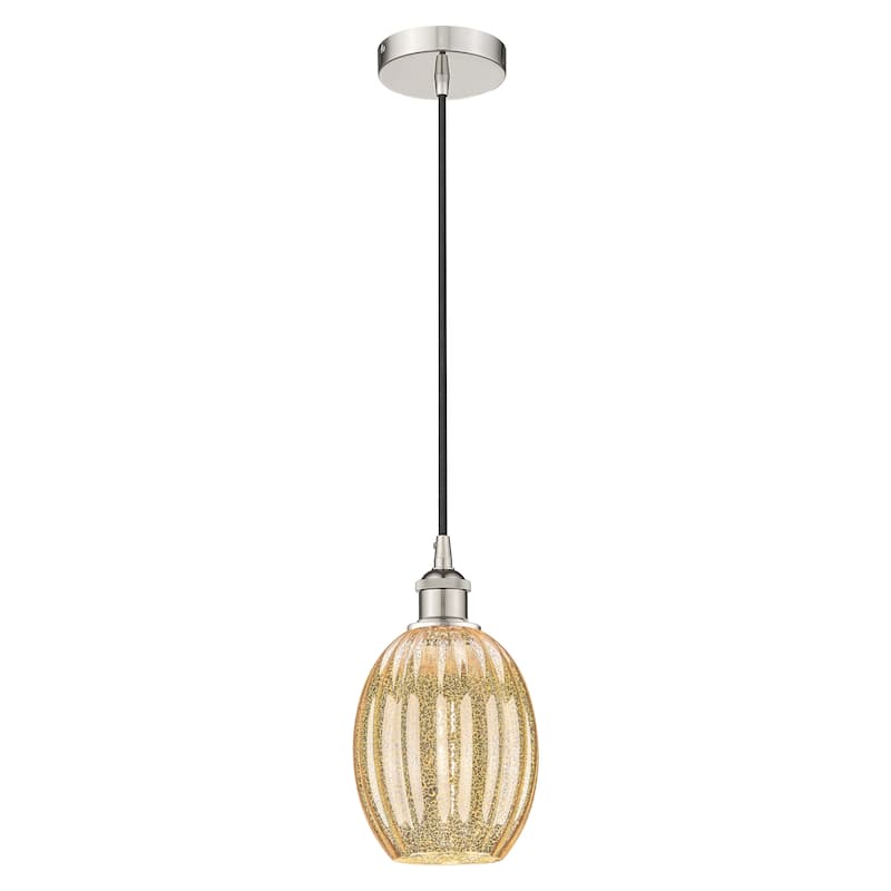 Innovations Lighting Endless Possibilities Edison - Preston - 1 Light 6" Bulb Shade Cord Hung Mini Pendant - Mercury/Polished Nickel