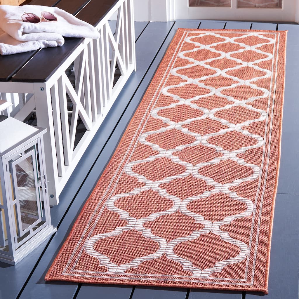 SAFAVIEH Bermuda Washable Edelt Indoor/ Outdoor Waterproof Rug - 2' x 8' Runner