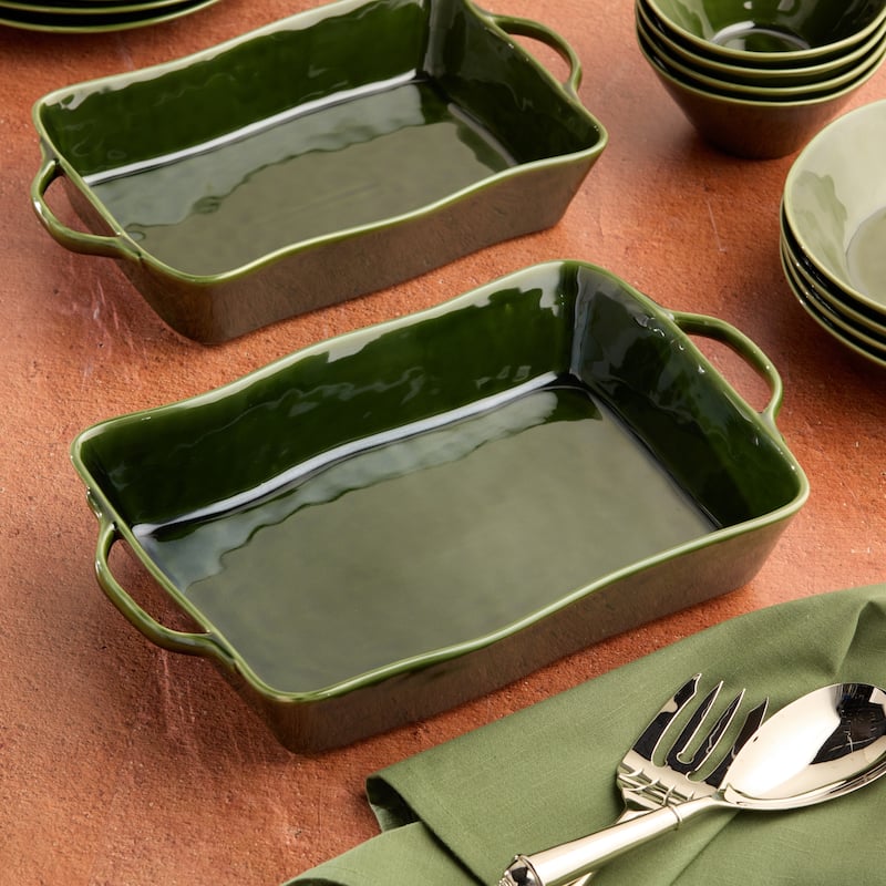 Certified Verde Large Rectangular Baker 16" x 10.25" x 3" - 16.00"W x 10.25"D x 3.00"H