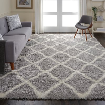 Nourison Ultra Plush Shag Geometric Area Rug