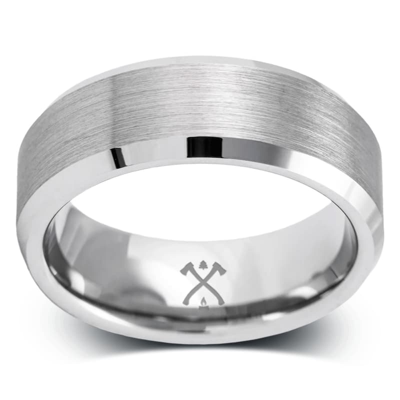 Manly Bands THE SAVANT Tungsten 8mm Satin Band