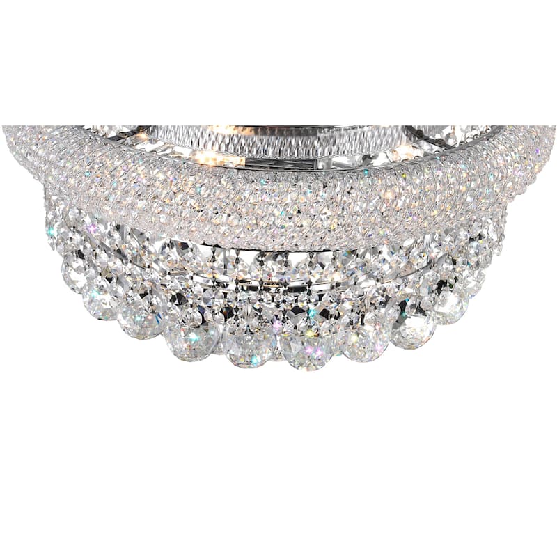 Empire 8 Light Flush Mount With Chrome Finish