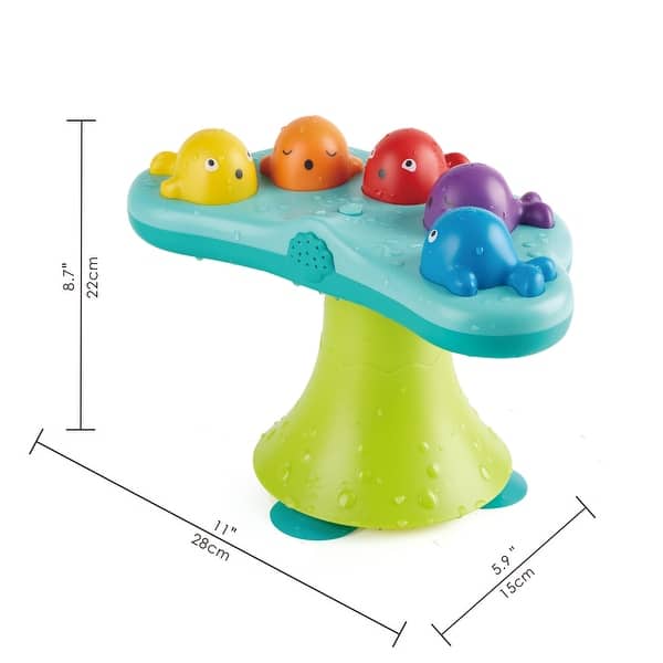 Hape Music Fountain Whale Bath Toy with 2 Play Modes, Battery Powered