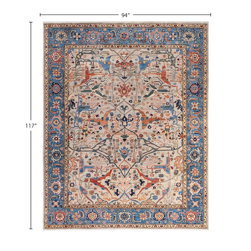 Serapi One-of-a-Kind Hand-Knotted Area Rug - Gray - 7' 10" x 9' 9"