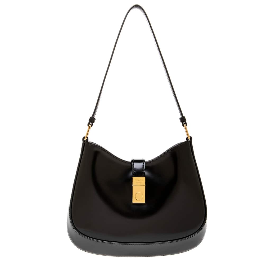 Prada Cleo Brushed Leather Shoulder Bag