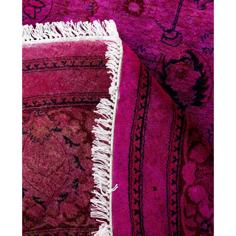 Overdyed One-of-a-Kind Hand-Knotted Area Rug - Pink - 8' 1" x 8' 1"