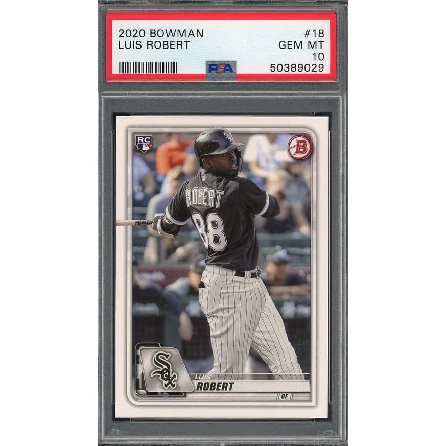 Luis Robert 2020 Bowman Baseball Rookie Card RC #18 Graded PSA 10 GEM MINT - 8'6" x 11'6"