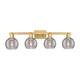 Option Brushed Brass / Light Smoke Deco Swirl