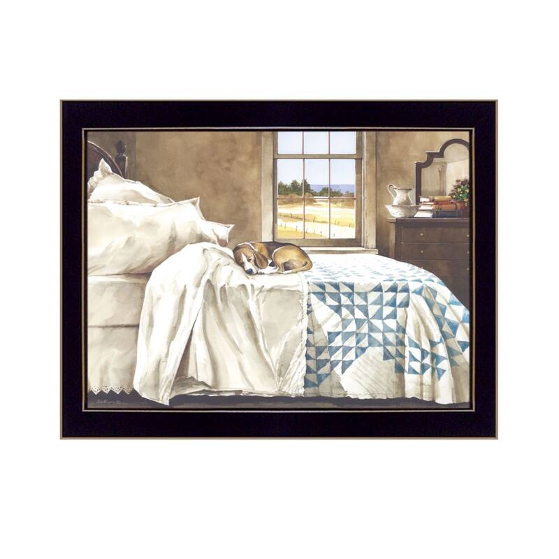 TrendyDecor4U Mid-Century Modern "Home Alone" Framed Print Wall Art by John Rossini - Black