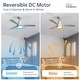 preview thumbnail 27 of 97, Sofucor 48/52 Inch Wood Ceiling Fan with Light and Remote/Smart App Voice Control, Dimmable Lights Included