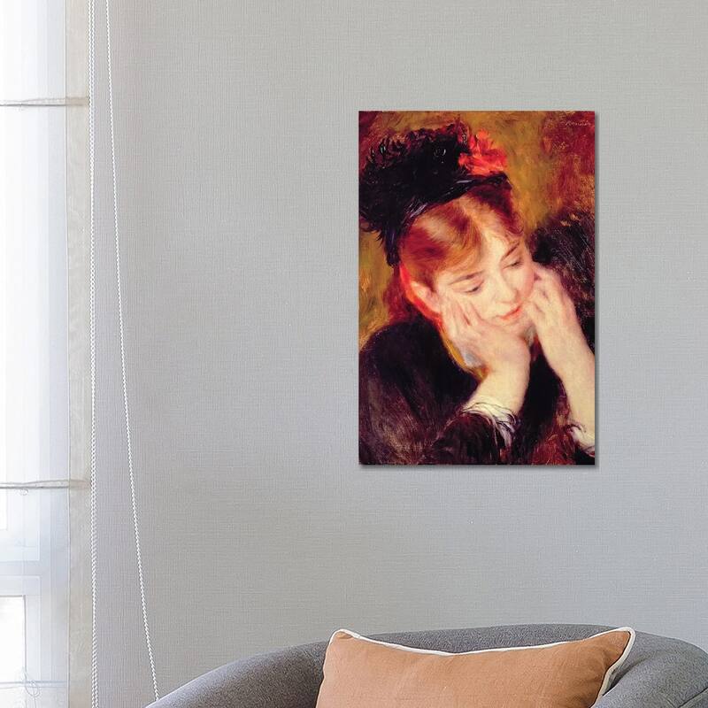 iCanvas "Reflection" by Pierre-Auguste Renoir Canvas Print - 26x18x1.5