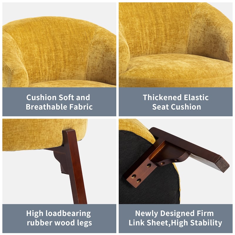 XINMICS Modern Accent Chair Upholstered Armchair for Living Room, Bedroom