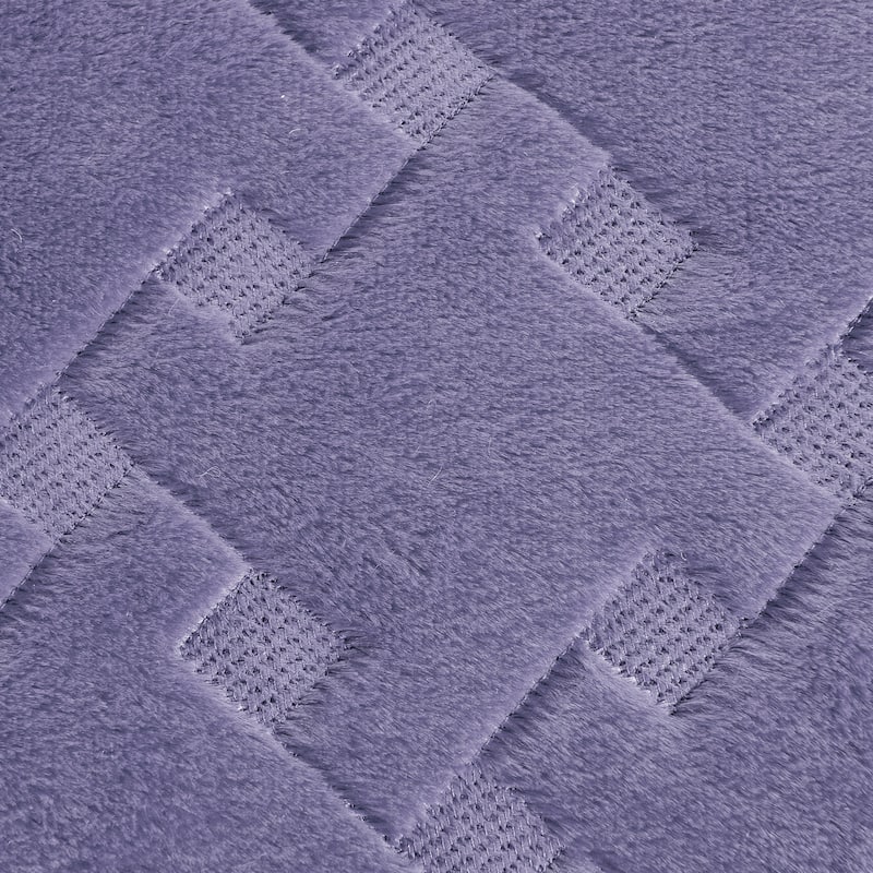 FauxFur Quilted Tatami 4-piece Bedspread Set