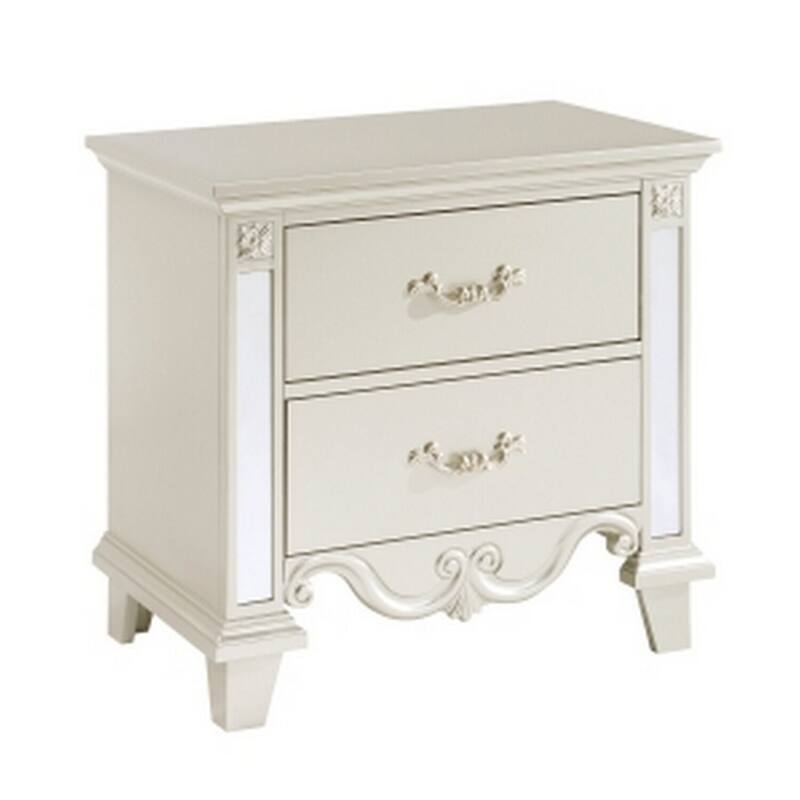Champagne 2 Drawer 18 in. W Nightstand with Sturdy Hardware and Ample Storage