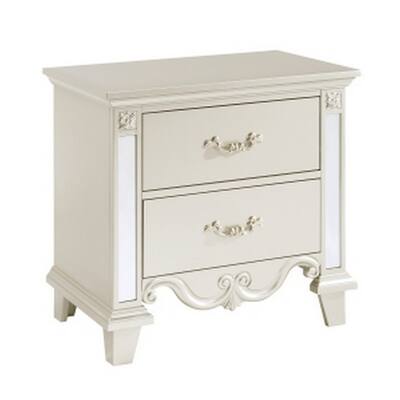 Champagne 2 Drawer 18 in. W Nightstand with Sturdy Hardware and Ample Storage