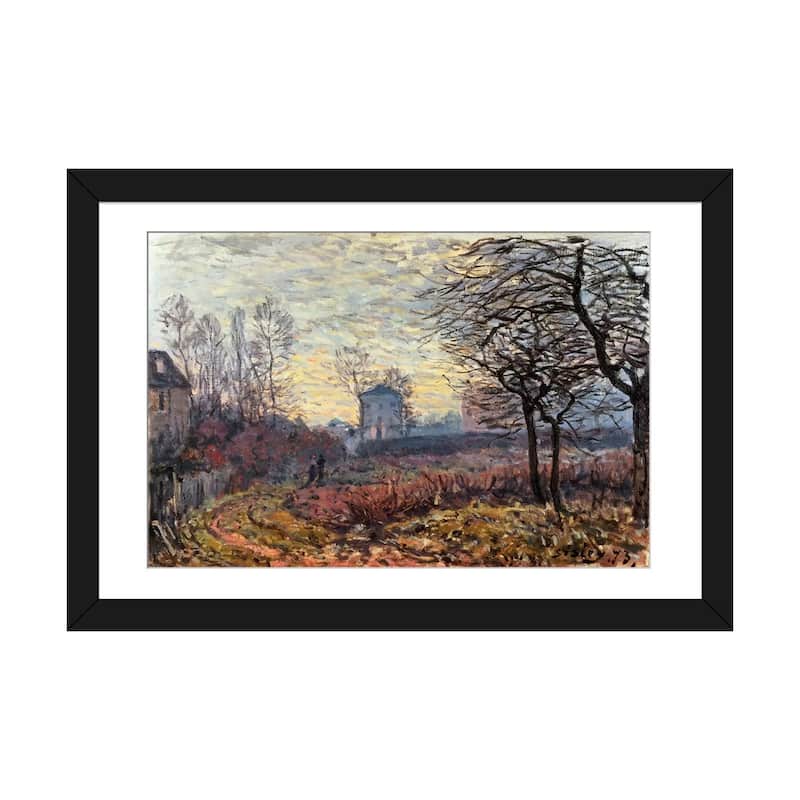 iCanvas "Landscape near Louveciennes, 1873" by Alfred Sisley - Black - 24x32x1