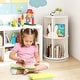 preview thumbnail 12 of 16, MDF Kids Rotating Bookshelf 8 Compartments 360-degree Swivel with Bunny Baffles - 16" L x 16” W x 25.5" H