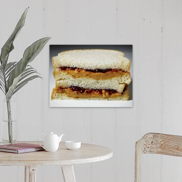 Peanut Butter And Jelly Sandwich Canvas Wall Art Overstock 21001248