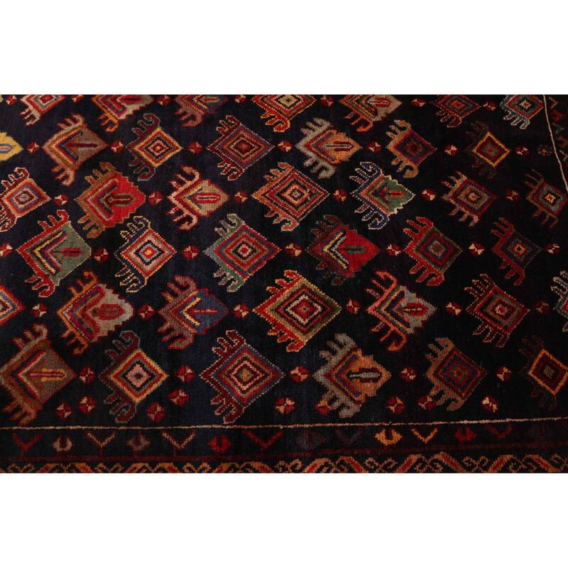 ECARPETGALLERY Hand-knotted Teimani Dark Navy Wool Rug - 3'8 x 5'7