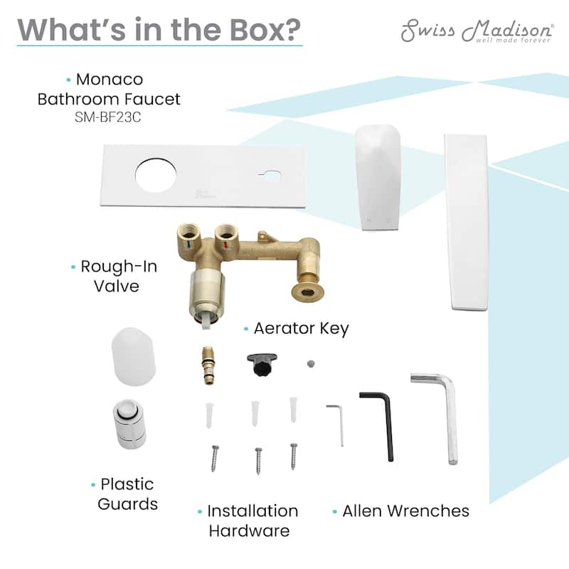 Monaco Single-Handle Wall-Mount Bathroom Faucet
