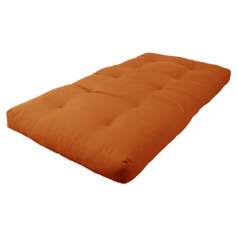 6-inch Thick Twill Futon Mattress (Twin, Full, or Queen) - Twin - Spice