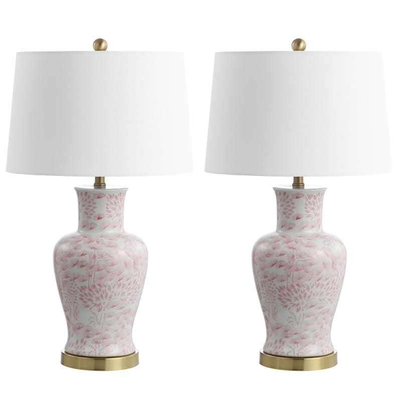 SAFAVIEH Lighting Hiltraut 28" LED Table Lamp (Set of 2) - 16"x16"x28" - 16Wx16Dx28H