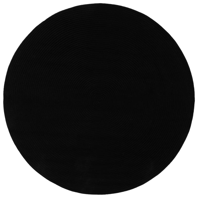 SAFAVIEH Handmade Braided Country Casual Lavada Rug - 6' Round - Black - Round