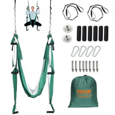 Yoga Hammock Swing for Inversion, Aerial Sling Kit with Mount Hooks - 2.73 x 1.64 yards