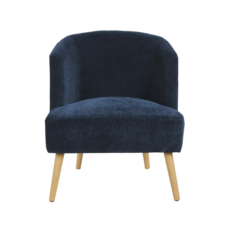 Porthos Home Quilla Corduroy Accent Barrel Chair with Rubberwood Legs