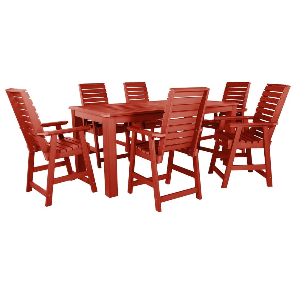 HIGHWOOD 7-Piece Counter Height Outdoor Dining Set - 42" x 84" Table