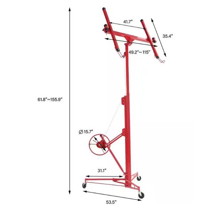 53'' Drywall Panel Hoist Jack Lifter Drywall Lift Panel Lift