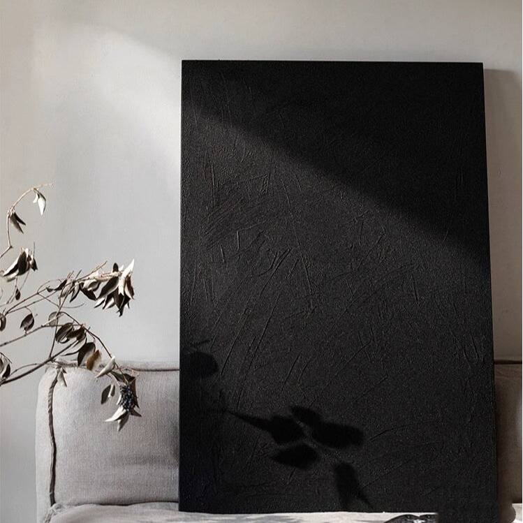 RusticReach Black Textured Wall Art