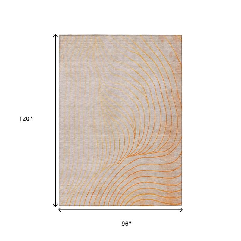 HomeRoots Abstract Transitional Rectangle Outdoor Rug