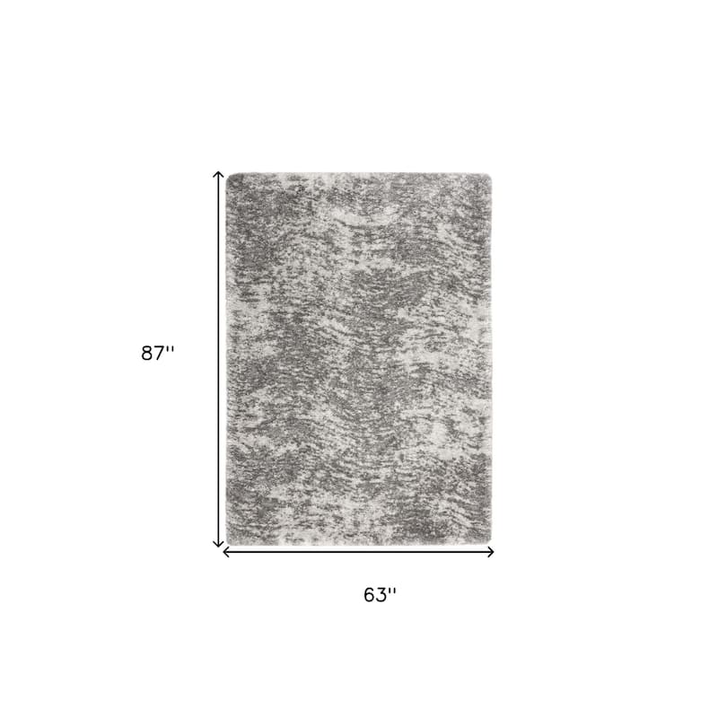 Power Loomed Abstract Modern Stain Resistant Soft Area Rug - 87' X '63' X '1.58
