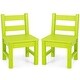 preview thumbnail 26 of 34, Gymax 2 PCS Kids Chairs Indoor Outdoor Heavy-Duty All-Weather Children Green