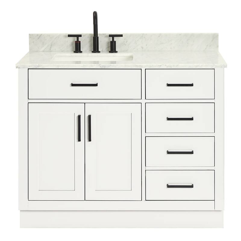 Ariel T043SLCW2RVO Hepburn 43" Free Standing Single Basin Vanity Set - White
