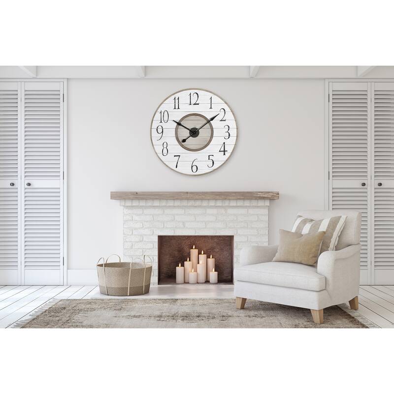 Wood Slat Wall Clock