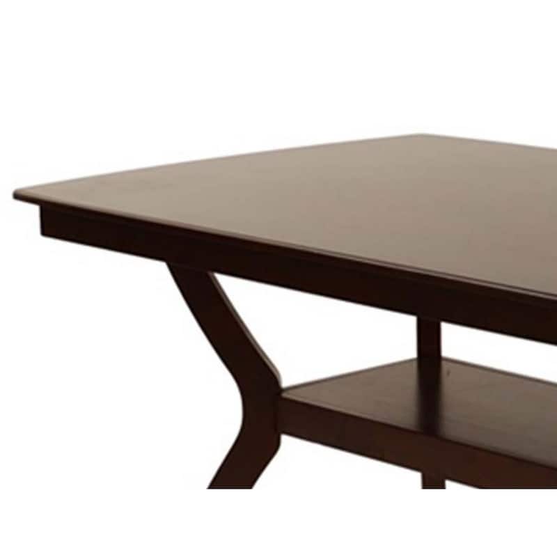 Newfangled Rubber Wood Dining Table, Espresso
