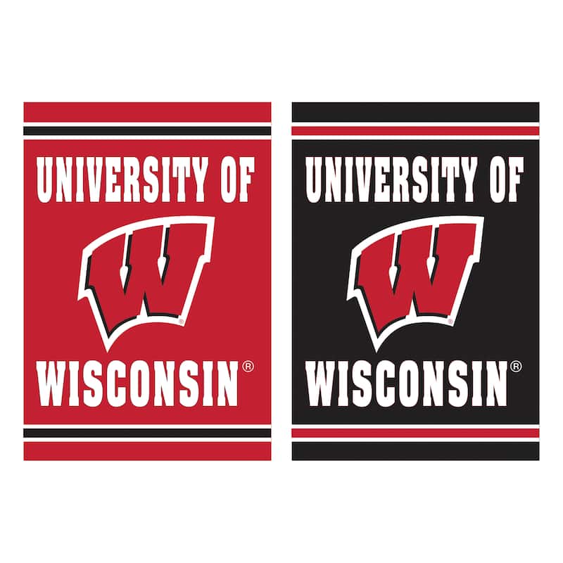 Embossed Suede Flag, Garden Size, University of Wisconsin-Madison