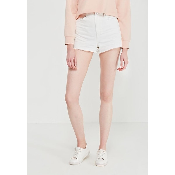 high rise cotton shorts