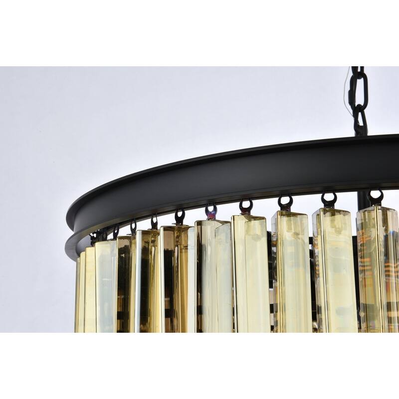 Royce Edge 9-Light Matte Black Chandelier